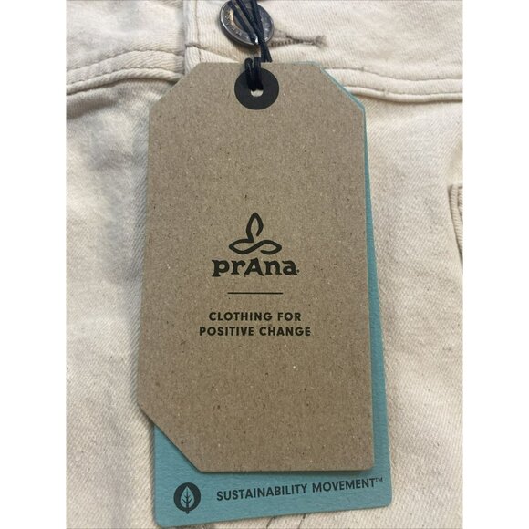 Prana Broadway Skirt Denim‎ Natural Zip Pockets Size 6 NWT Stretch - Picture 4 of 6